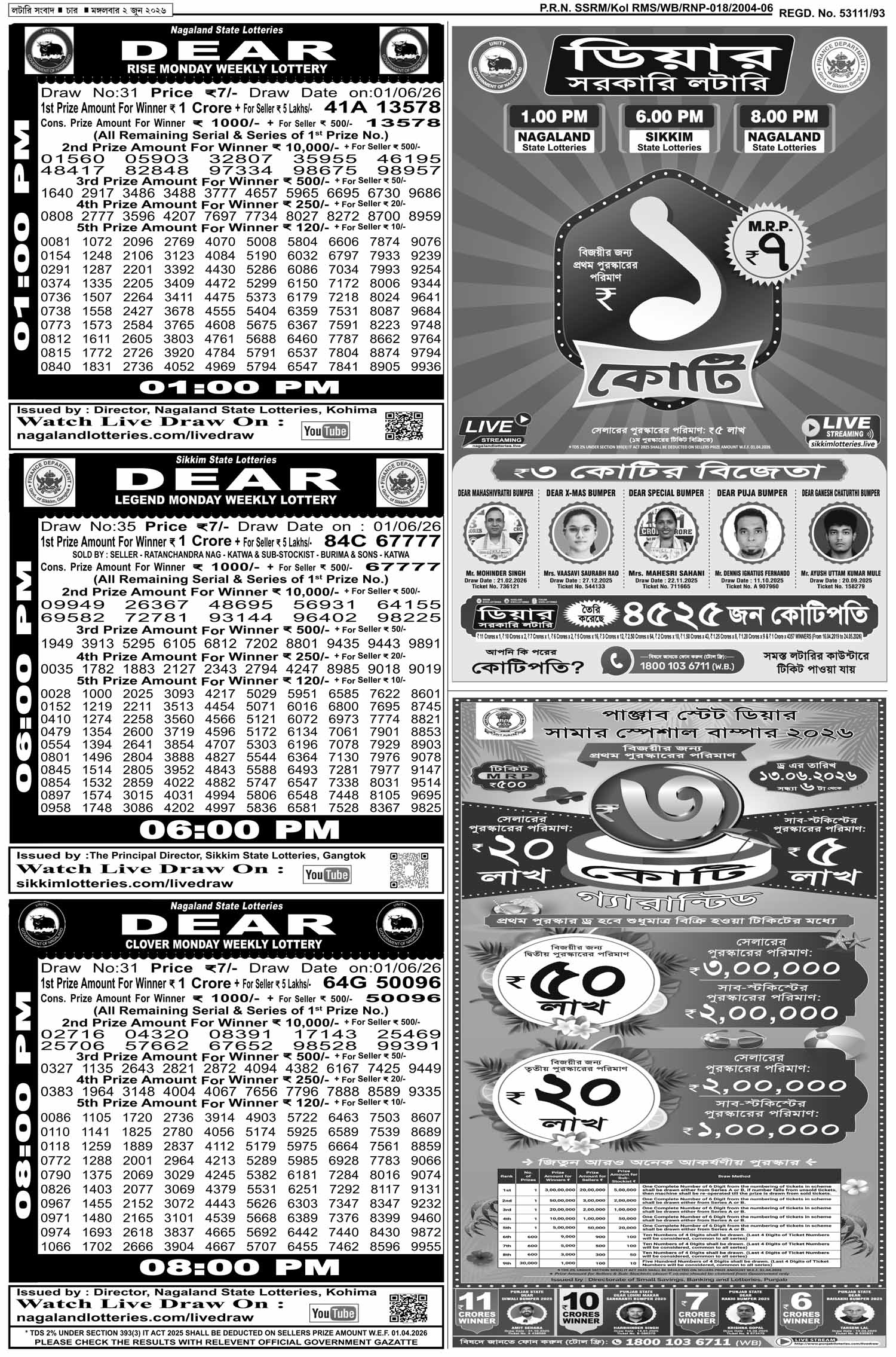 Lottery Sambad E-Paper 02 June 2026