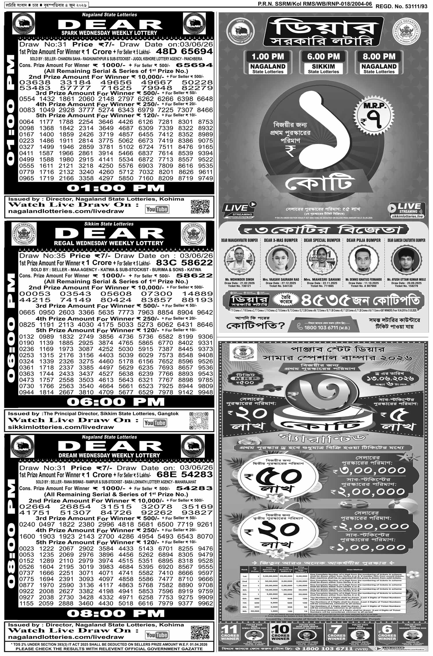 Lottery Sambad E-Paper 04 June 2026