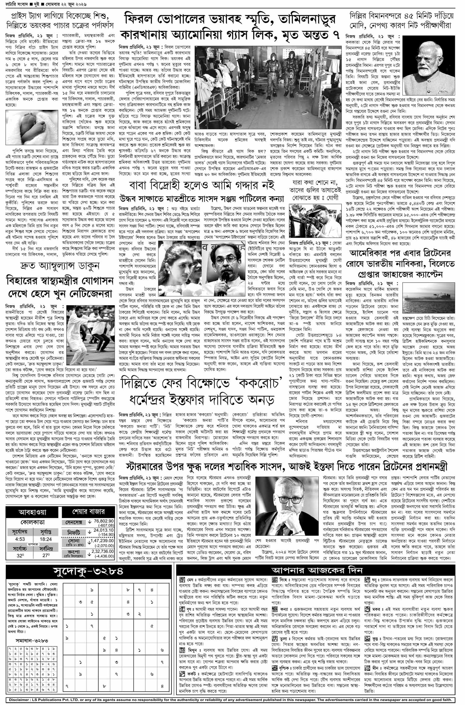 Lottery Sambad E-Paper 22 June 2026