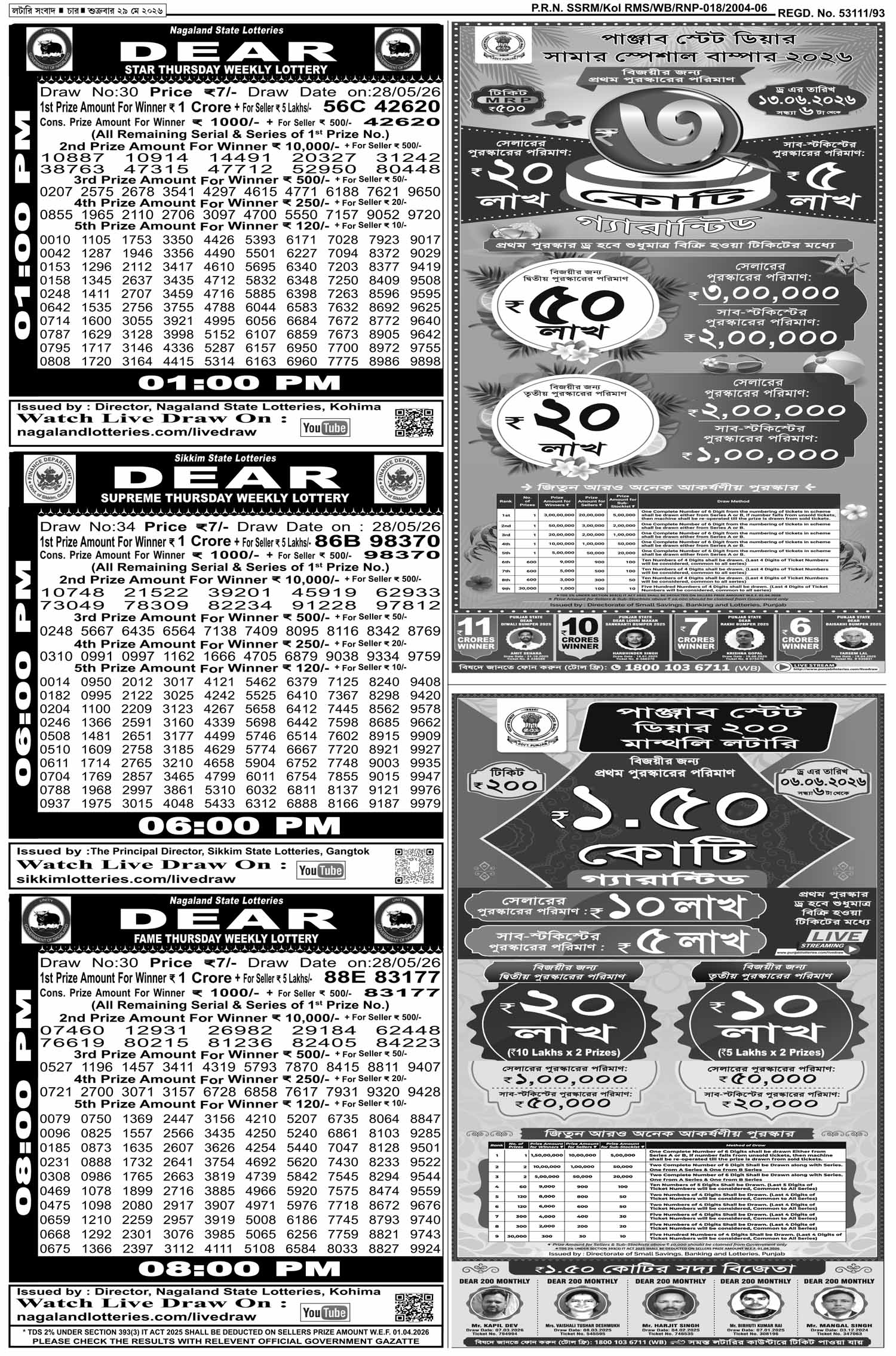 Lottery Sambad E-Paper 29 May 2026